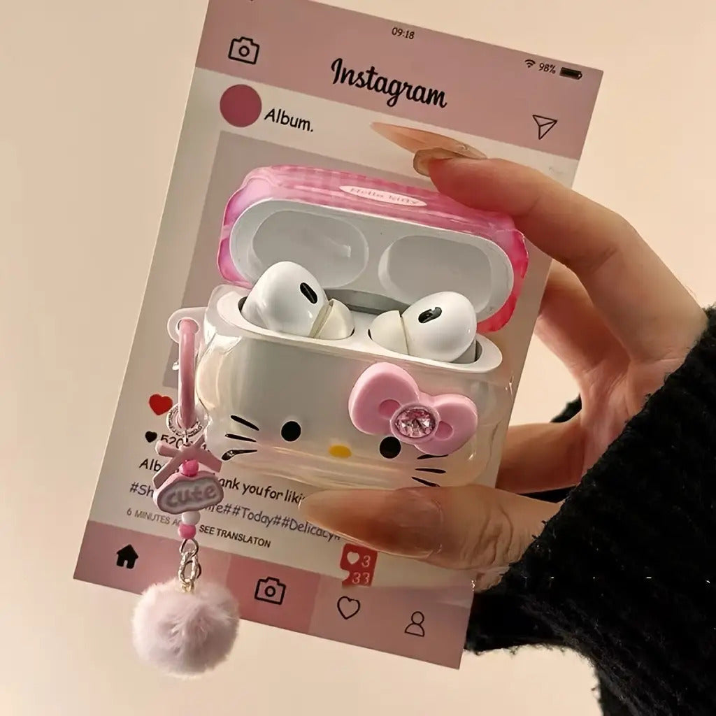 Cute Hello Kitty Airpods Pro/Pro2 Case