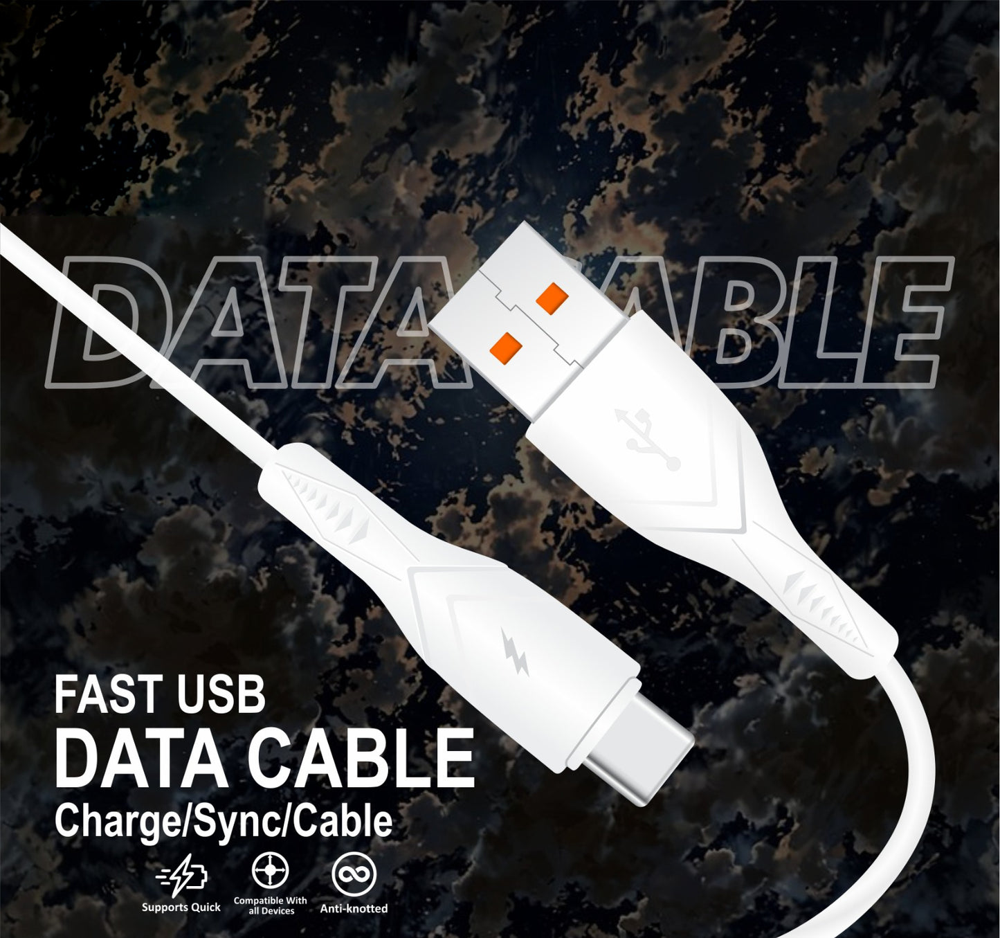 OVO Original Fast Charging Cable for Andoid / iPhone / Type-C