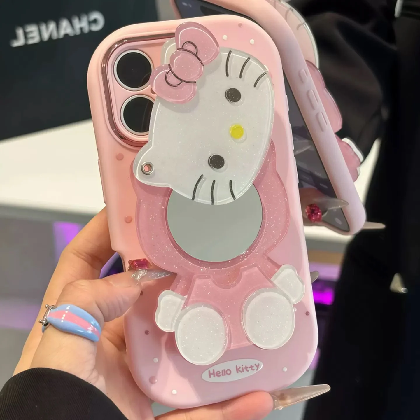 New Hello Kitty Mirror PopStand Case