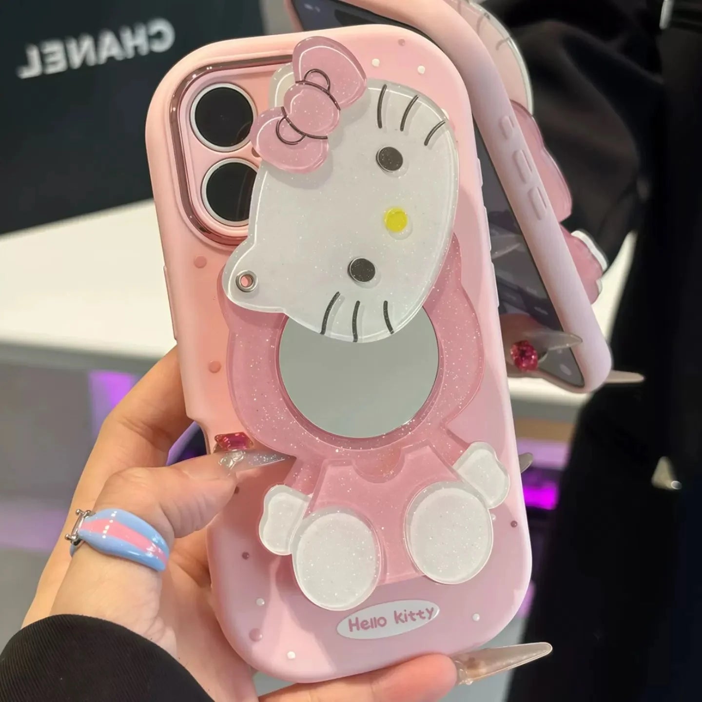New Hello Kitty Mirror PopStand Case
