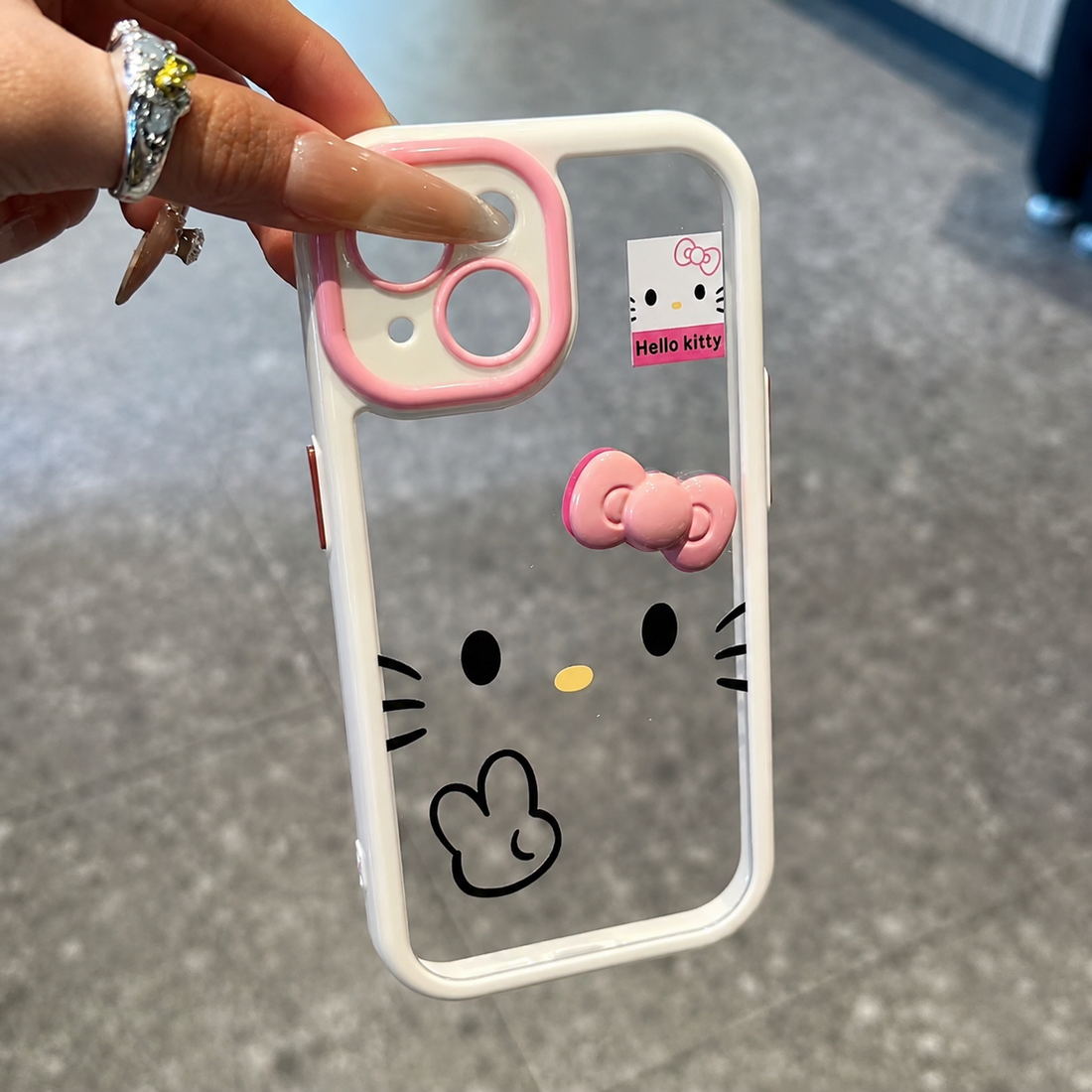 Cute Hello Kitty 3D Pink Bow Lens Protection case