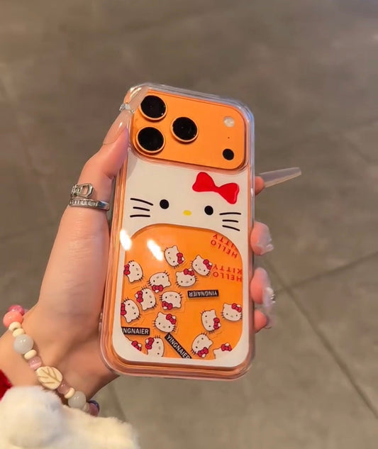 Hello Kitty Glitter waterfall Case Transparent Case