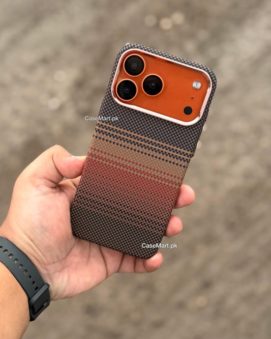 Real Carbon fibre cosmic orange case luxo like pitaka for Apple iPhone 17 pro max