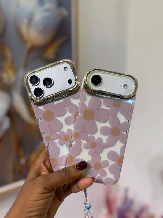 Gold Heart Floral Case