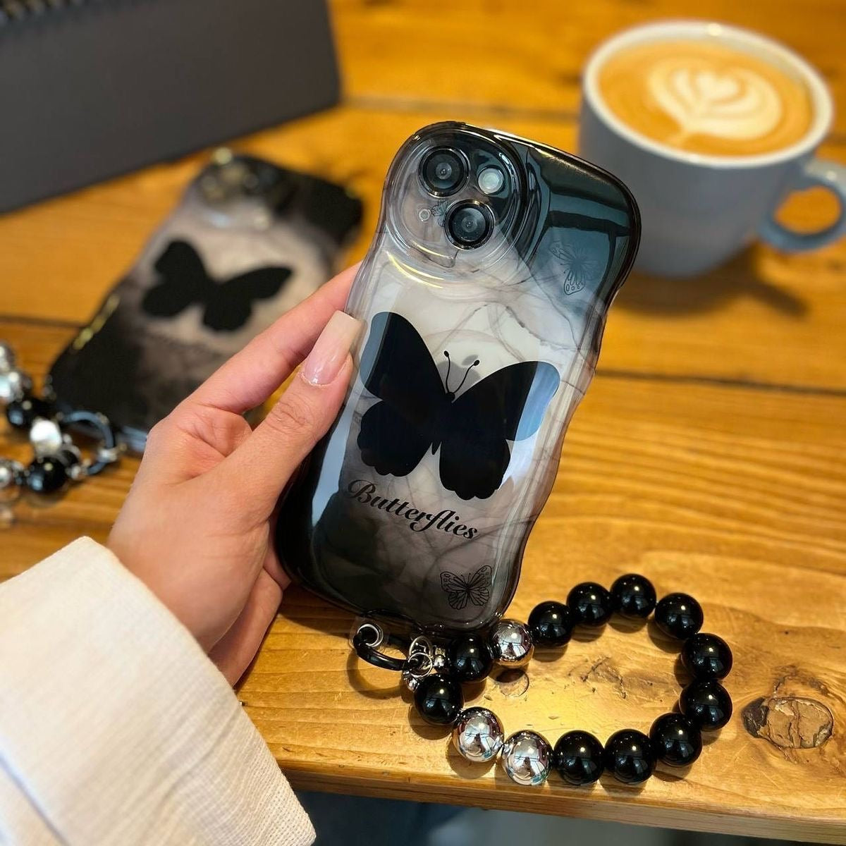 Premium Black Butterflies Chubby Case