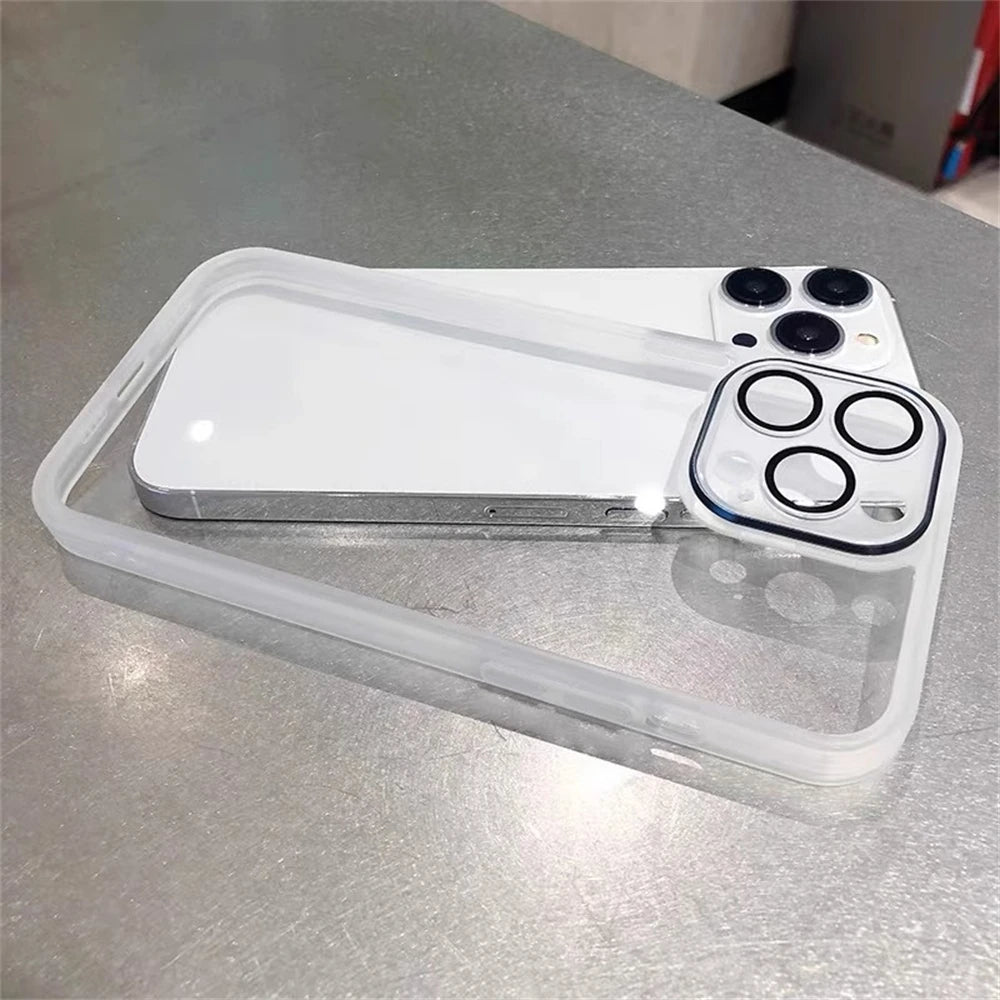 Premium Camera Lens Protection Silicone Case for iPhone