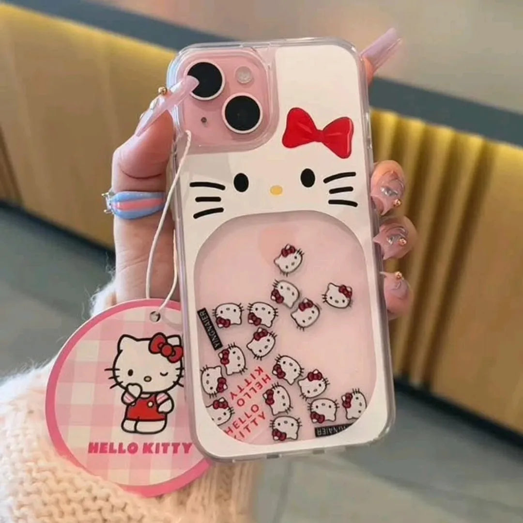 Hello Kitty Glitter waterfall Case Transparent Case