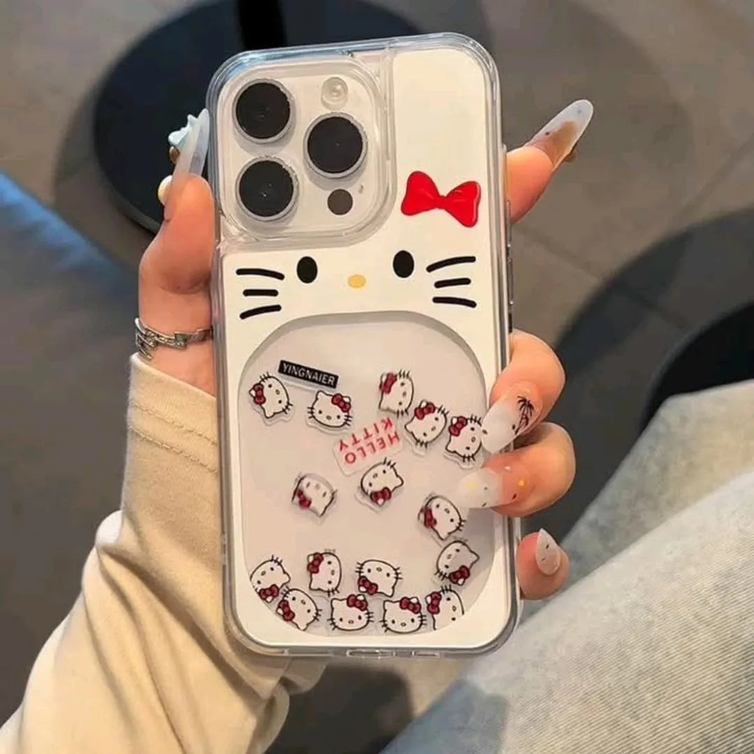 Hello Kitty Glitter waterfall Case Transparent Case