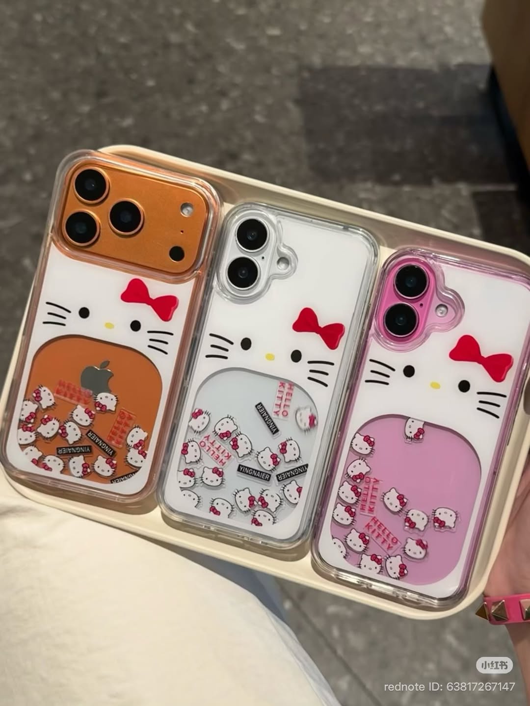 Hello Kitty Glitter waterfall Case Transparent Case