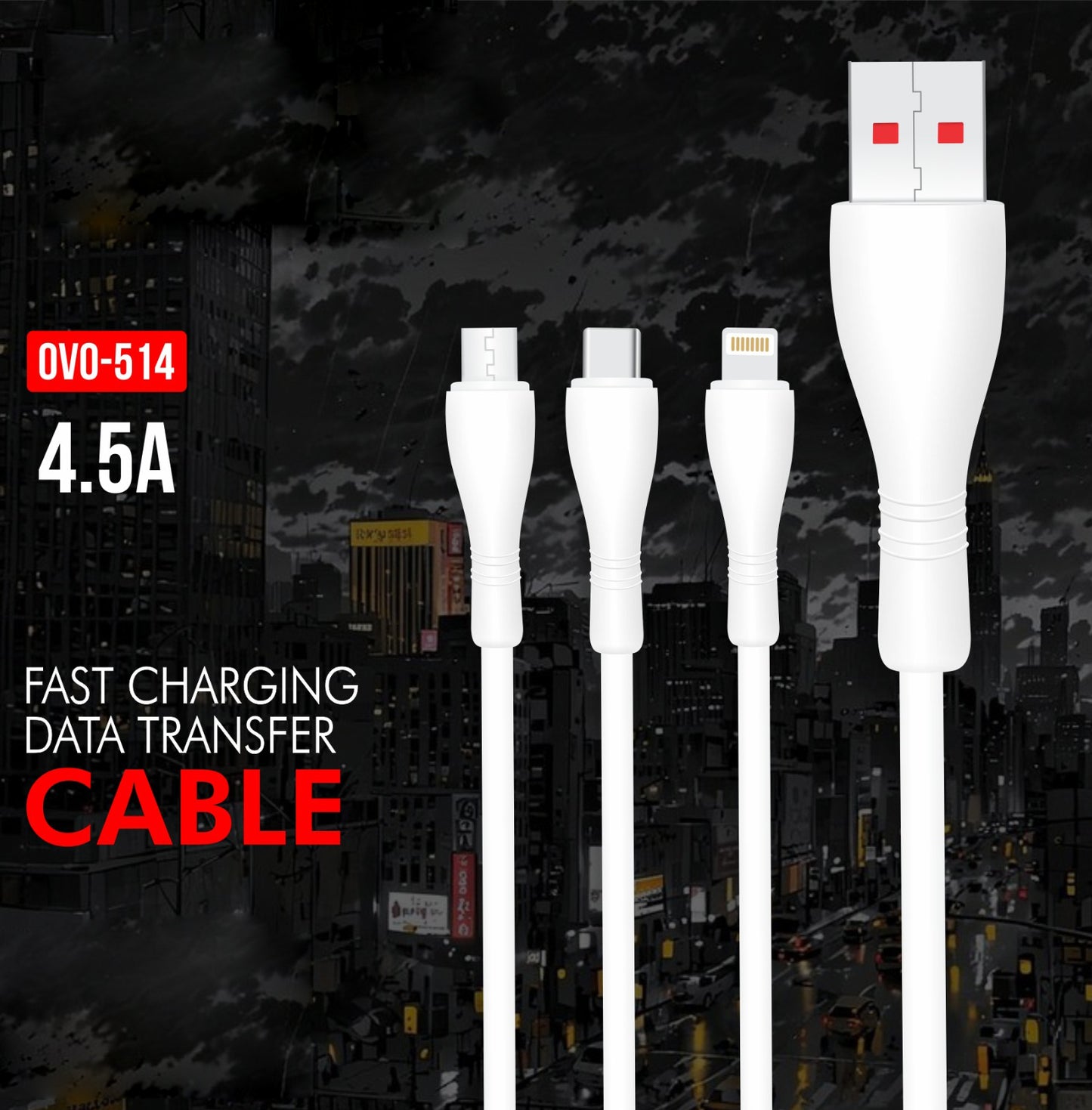 OVO Original Fast Charging Cable for Andoid / iPhone / Type-C