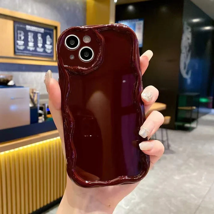 New Burgundy cherry Wavy Case ( Flat 50% OFF)