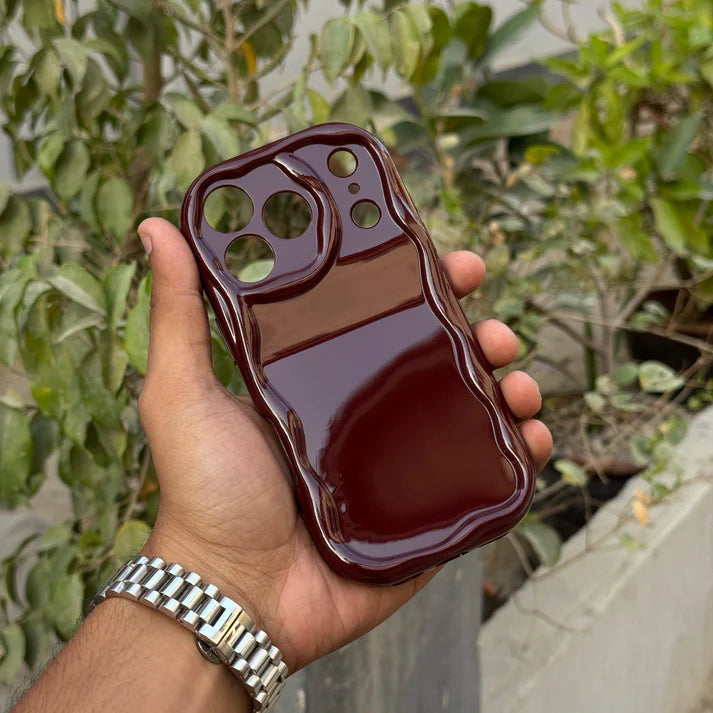 New Burgundy cherry Wavy Case ( Flat 50% OFF)