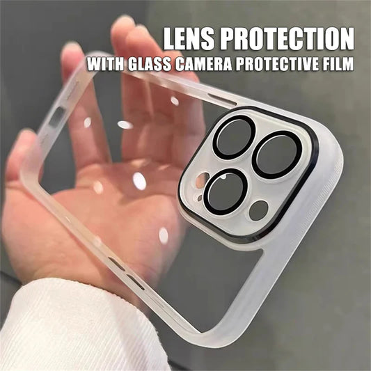 Premium Camera Lens Protection Silicone Case for iPhone