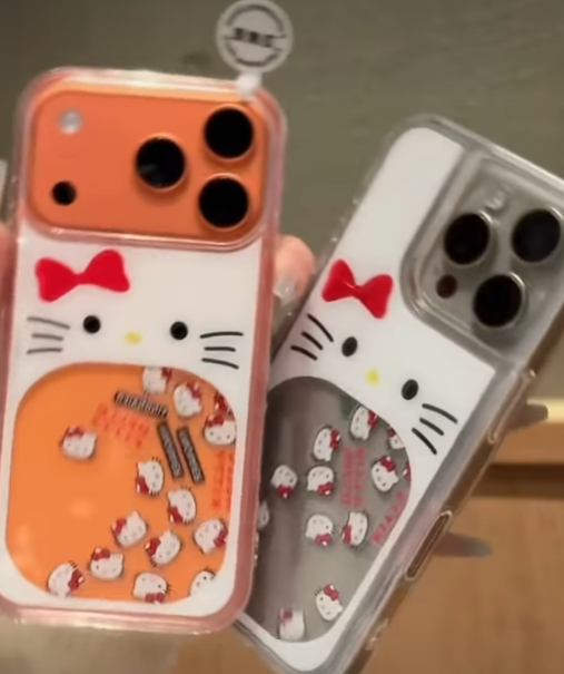 Hello Kitty Glitter waterfall Case Transparent Case